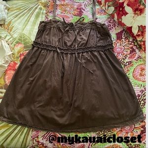 Darling Brown Spaghetti Strap Top